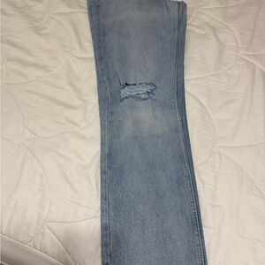 Women's Light Blue Distressed Jeans